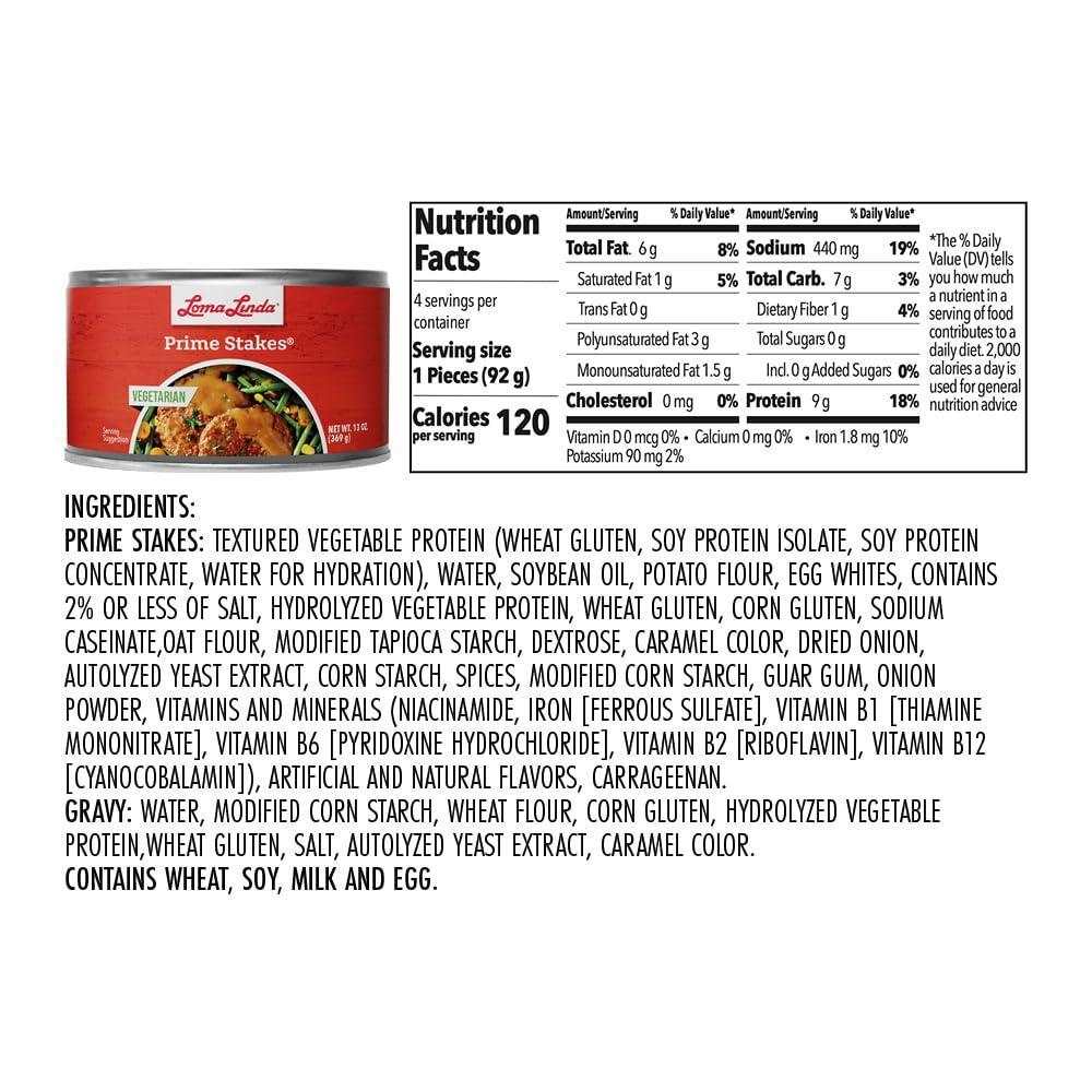 Loma Linda - Plant Based Meats (Prime Stakes (13oz.), 6 Pack)
