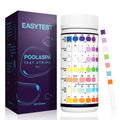 EASYTEST 7-Way Pool Test Strips, 150 Strips Water Chemical Testing for Hot tub and Spa, Accurate Test Bromine, Total Alkalinity, pH, Free Chlorine, Total Hardness, Cyanuric Acid, and Total Chlorine