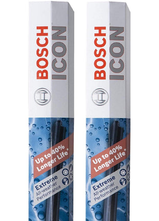 BOSCH 22A22B ICON Beam Wiper Blades - Driver and Passenger Side - Set of 2 Blades (22A & 22B)