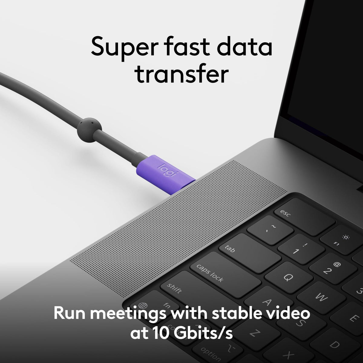 Logitech Active USB Cable | Single-Cable BYOD Connection with MeetUp 2 | Video Conferencing Accessory for Small Rooms