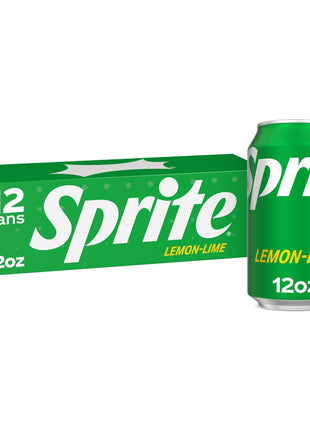 Sprite Lemon Lime Soda Soft Drinks, 12 fl oz, 12 Pack,Cans