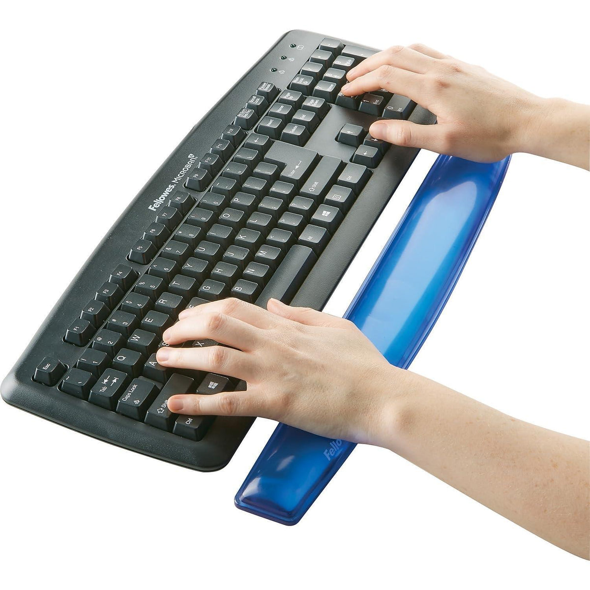Fellowes Crystals Gel Wrist Rest, Blue (91137)