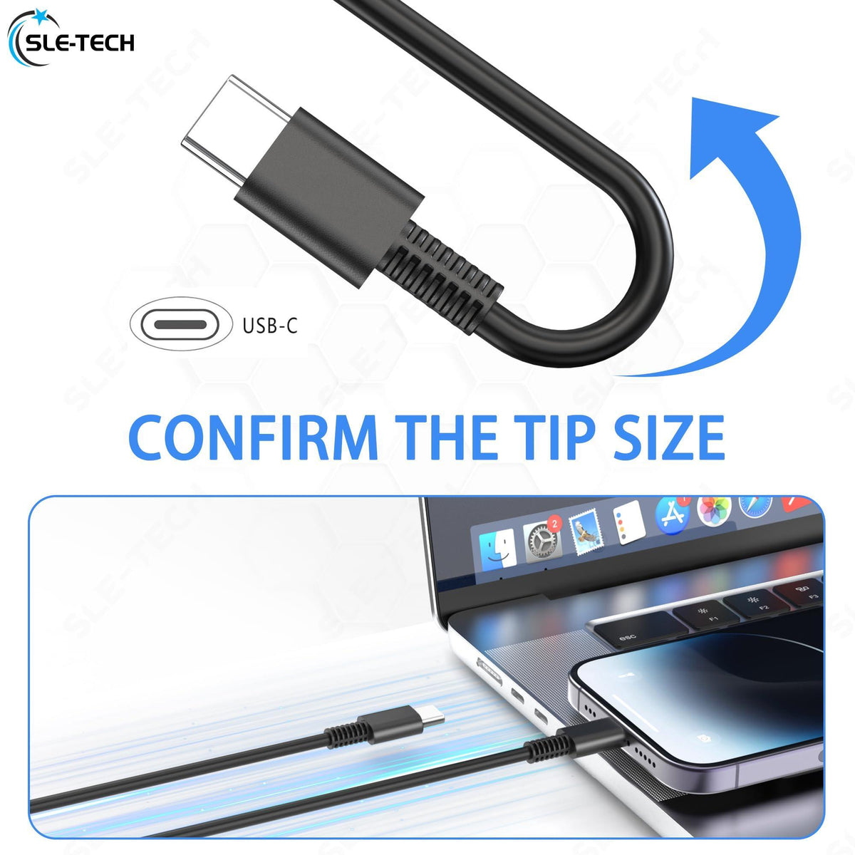 SLE-TECH 65W USB C AC Adapter Compatibile with Lenovo Thinkpad/Yoga/Chromebook,T480 T480S C930 C940 100e 300e 500e ADLX65YLC3D 4X20M26268 ADLX65YDC2A