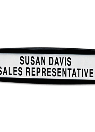 Plastic Partition Additions Nameplate, 9 x 2 1/2, Graphite
