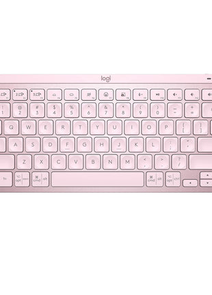 Logitech MX Keys Mini Minimalist Wireless Illuminated Keyboard - Rose | Minimalist, wireless, illuminated, compact, backlit, USB-C, compatible with macOS, iOS, Windows, Linux, Android, metal build