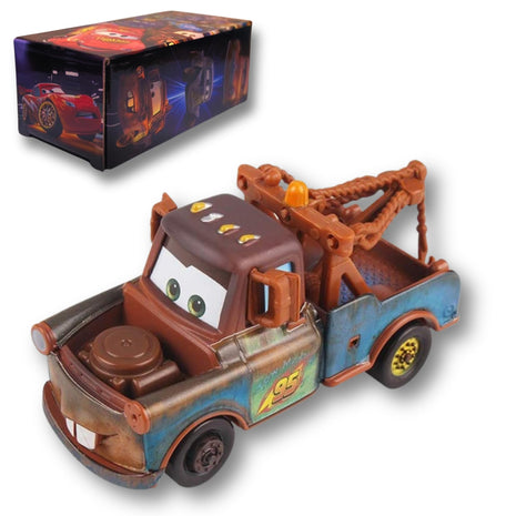 Die-Casting Racers Toy Cars, Safety Alloy Material for Childs, Beauty Color Box Packaging for Your Son Birthday, Inspired by Favorite Characters, Gift for 3+ Years Old (Mater)