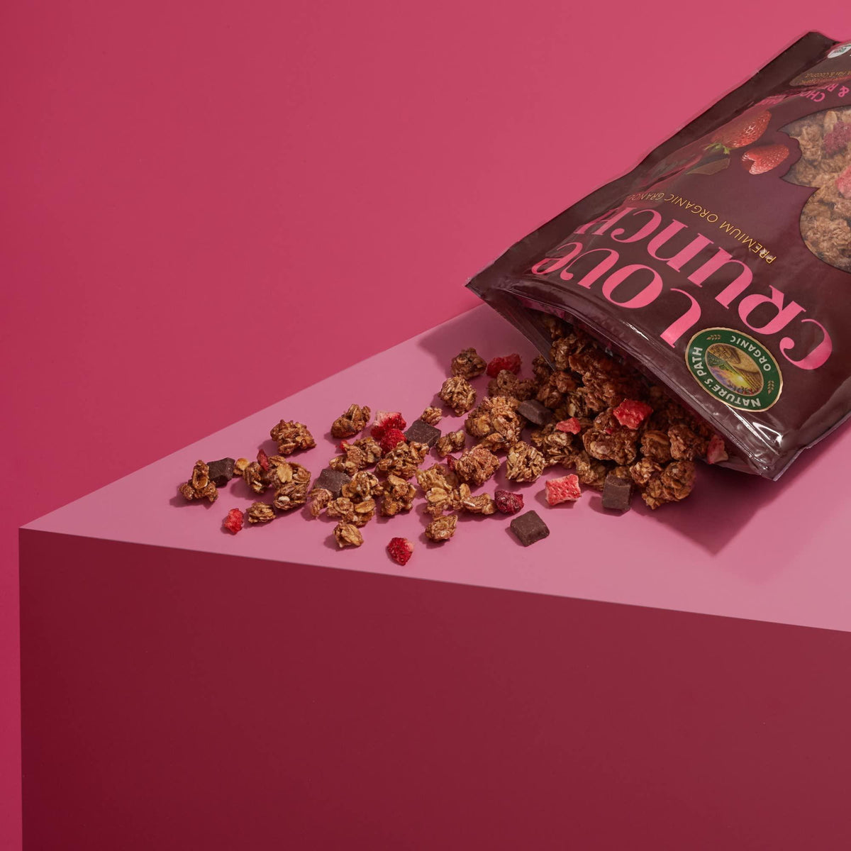 Love Crunch Organic Dark Chocolate & Red Berries Granola, 11.5 oz (Pack of 1), Non-GMO, Fair Trade, by Nature's Path