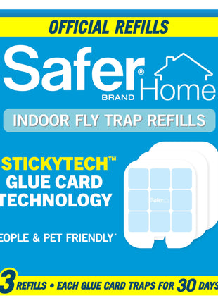 Safer Home SH503 Trap Refill Pack of Glue Cards for SH502 Indoor Fly Trap, Official Safer Home Refills with StickyTech Glue Card Technology, 3 Count (Pack of 1)
