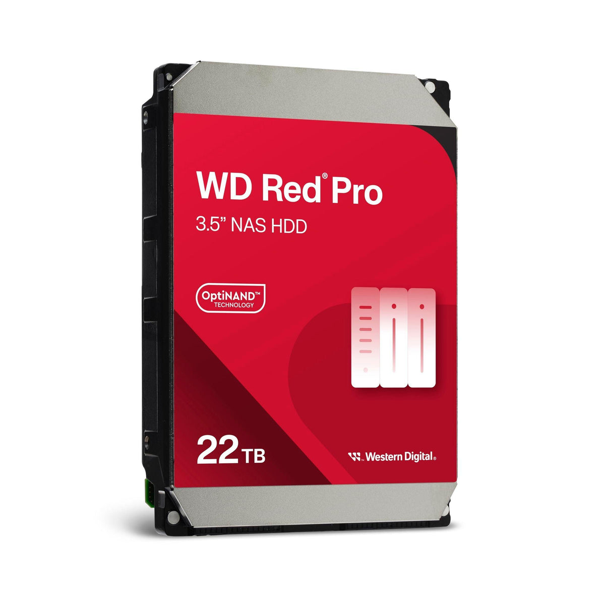 Western Digital 22TB WD Red Pro NAS Internal Hard Drive HDD - 7200 RPM, SATA 6 Gb/s, CMR, 512 MB Cache, 3.5" - WD221KFGX