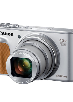 Canon PowerShot SX740 HS, Point and Shoot Digital Camera, Optical Zoom, 4K Video, Silver | 4K Video, Optical Zoom, Powered by a 20.3MP High-Sensitivity CMOS sensor