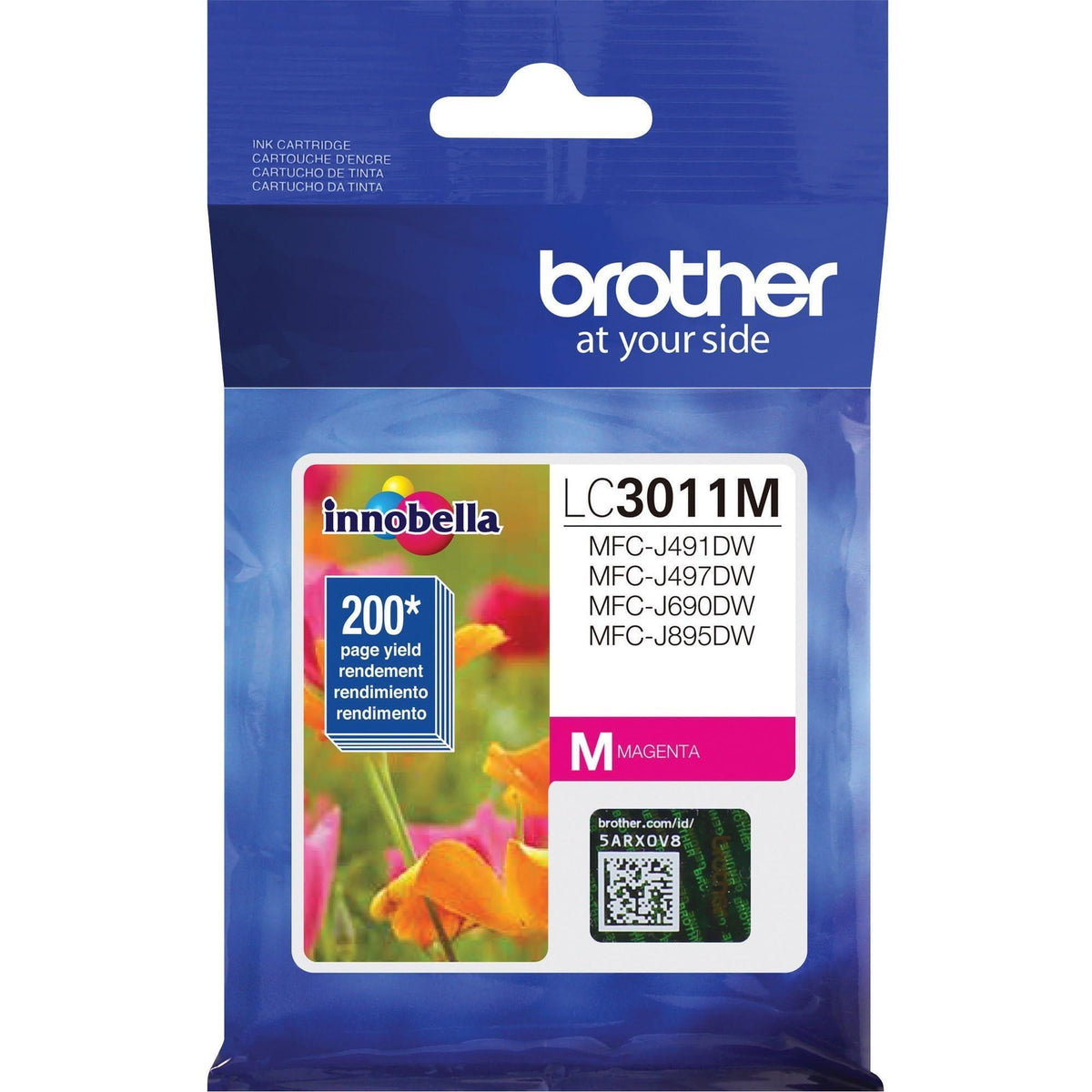 Brother Printer LC3011M Single Pack Standard Cartridge Yield Up to 200 Pages LC3011 Ink Magenta