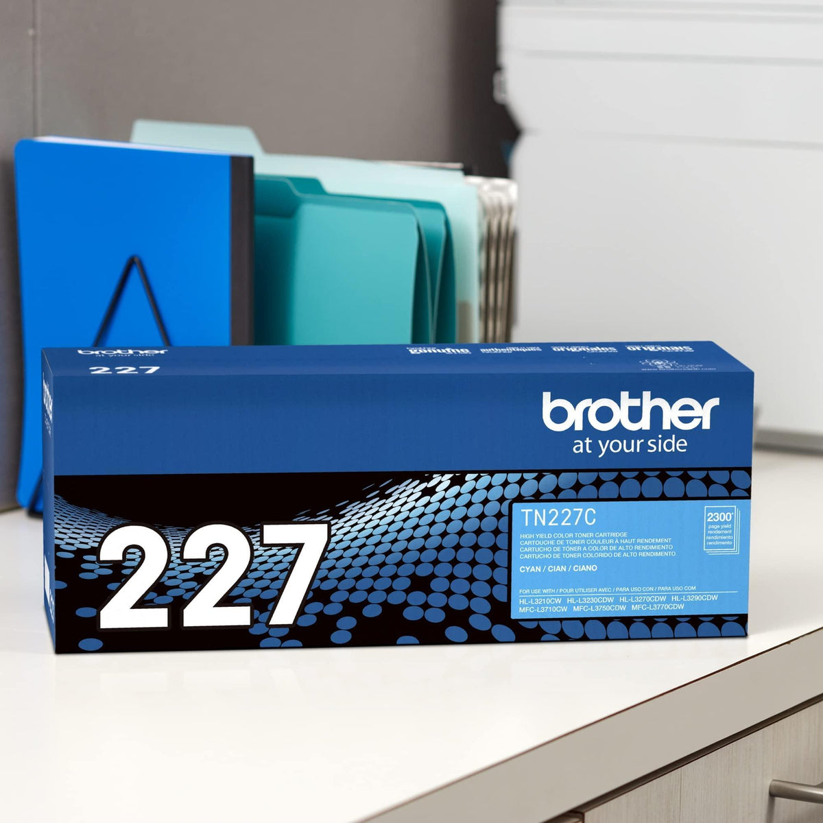 Brother Genuine TN227C, High Yield Toner Cartridge, Replacement Cyan Toner, Page Yield Up to 2,300 Pages, TN227, Amazon Dash Replenishment Cartridge 15.3 x 4.1 x 6.1 inches