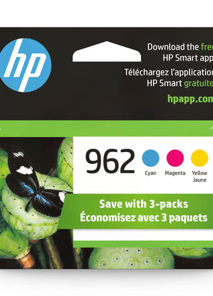 HP 962 Cyan, Magenta, Yellow Ink Cartridges for HP Printers | Works with Printer Series: OfficeJet 9010, 9020 | Eligible for Instant Ink | 3YP00AN