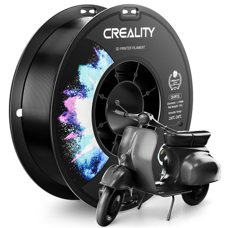 CREALITY PETG Filament 1.75mm 3D Printer Filament, 1kg (2.2lb) Neatly Wound Spool, Dimensional Accuracy ±0.03mm, Fit for Ender, Bambu Lab, Anycubic,ELEGOO FDM Printers, Black