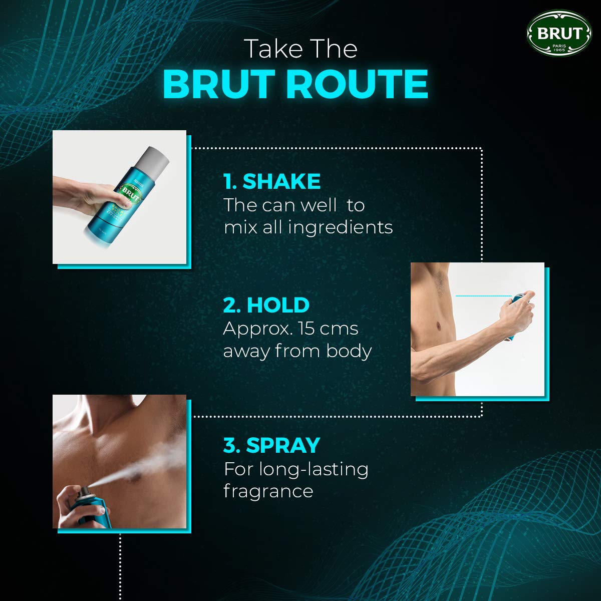 Brut Sport Style Deodorant, 200ml + Sport Style All In One Hair & Body Shower Gel For Men, 500ml