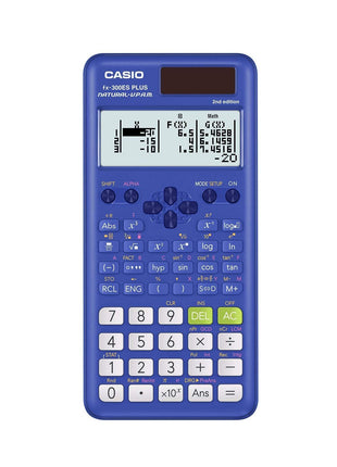 Casio fx-300ES Plus 2nd Edition – Standard Scientific Calculator | 262 Functions, Natural Textbook DisplaySM | Ideal for Middle School, High School Math, Statistics & Algebra | Blue