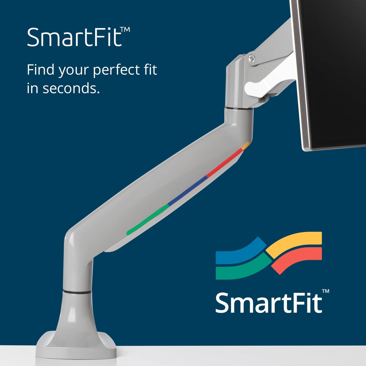 Kensington K55470WW Monitor Arm One Touch Height Adjustable, Single Monitor,White