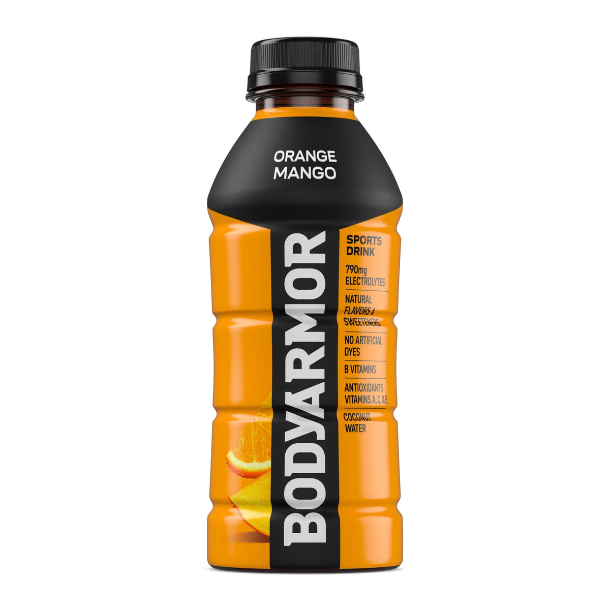 BODYARMOR Sports Drink Sports Beverage, Orange Mango, Coconut Water Hydration, Natural Flavors With Vitamins, Potassium-Packed Electrolytes, Perfect For Athletes, 16 Fl Oz (Pack of 12)