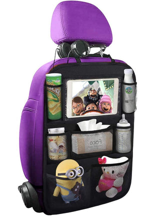 ONE PIX Backseat Car Organizer Mats Back Seat Organizers and Storage Bag with Touch Screen Tablet Holder for Kids Toddlers Car Seats, Travel Accessories, Road Trip Essentials Kids