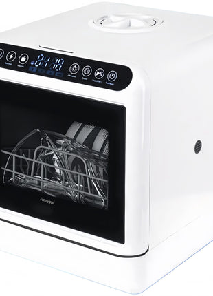 Dishwasher Tabletop dishwasher Portable Small fully automatic dishwasher with four wash modes plus drying and sterilizing modes Can be connected to the tap and filled manually