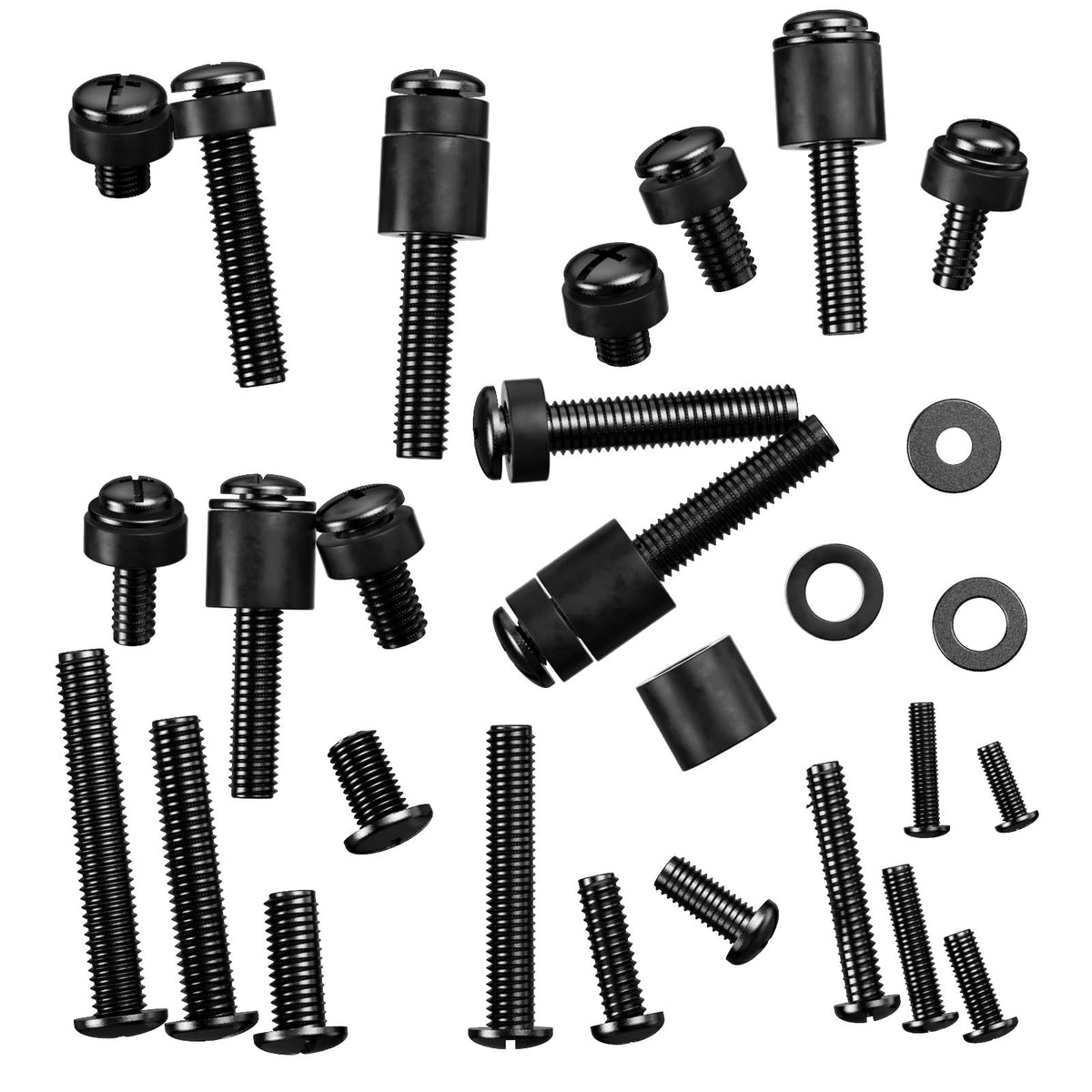 WALI Universal TV Mount Hardware Kit Includes M4 M5 M6 M8, Fit Most up to 80 inches TV/Monitor Mounts (UVSP-N), Black