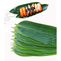 100 pcs Sushi Bamboo Leaf - Banana Leaves Make Zongzi Kit Plate Decorations Holiday Party for cooking (100 pcs, 12