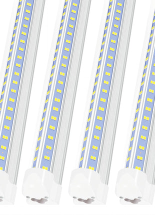 Led Shop Lights,Led Shop Lights 4FT 50W 6500K 7000LM Clear White,Shop Light 4FT 110V Linkable Integrated V-Shape for Shop Garage,Warehouse,Workbench and Workshop Commercial Bay Lighting(4-Pack)