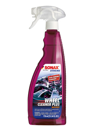 SONAX Wheel Cleaner Plus 230400 | Non-Acid, Color-Changing Rim Cleaner for Brake Dust, Grime, and Dirt Removal | Safe for All Wheels and Finishes | Powerful Deep Cleaning Formula | 750ml (25oz)