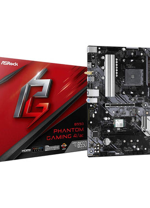 ASRock B550 Phantom Gaming 4 AC Supports 3rd Gen AMD AM4 RyzenTM / Future AMD RyzenTM Processors Motherboard