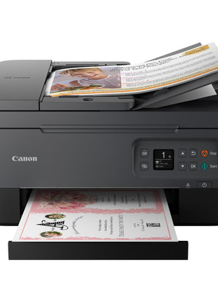Canon PIXMA TR7020a All-in-One Wireless Color Inkjet Printer, with Duplex Printing, Mobile Printing, and Auto Document Feeder, Black, Works with Alexa