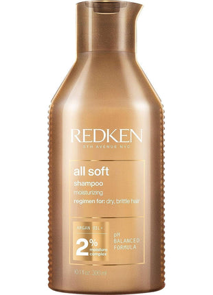 Redken All Soft Shampoo | Deeply Moisturizes and Hydrates | Softens, Smooths, and Adds Shine | Safe for Color-Treated Hair | Nourishing Shampoo for Dry Hair | With Argan Oil