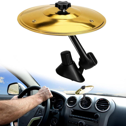 Car Cymbal Air Vent, Car Symbol Drum Air Vent, Crash Dash Board Drum Symbol, Mini Drum Crash Cymbal for Music Lovers(Gold)