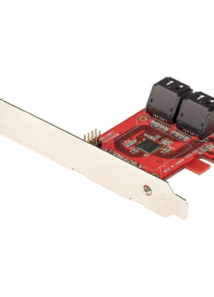 StarTech.com SATA PCIe Card - 4 Port PCIe Expansion Card - 6Gbps - Low/Full Profile - ASM1164 Non-Raid - PCI Express to SATA Converter, TAA (4P6G-PCIE-SATA-CARD)