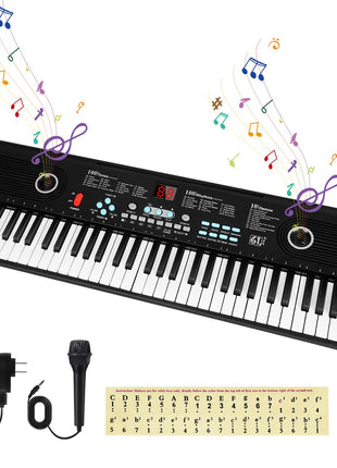 61 key keyboard Piano,Portable Electronic Digital Piano,Built In Dual Speakers,Rich Teaching Content,Electronic Piano Suitable For Beginners