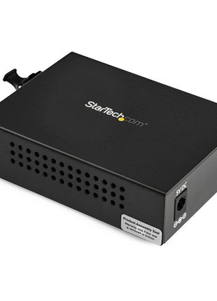 StarTech.com Multimode (MM) LC Fiber Media Converter for 10/100/1000 Network - 550m - Gigabit Ethernet - 850nm - with SFP Transceiver, TAA (MCM1110MMLC)