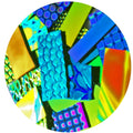 Assorted Dichroic Glass Cleared Back - 4 oz. COE 96