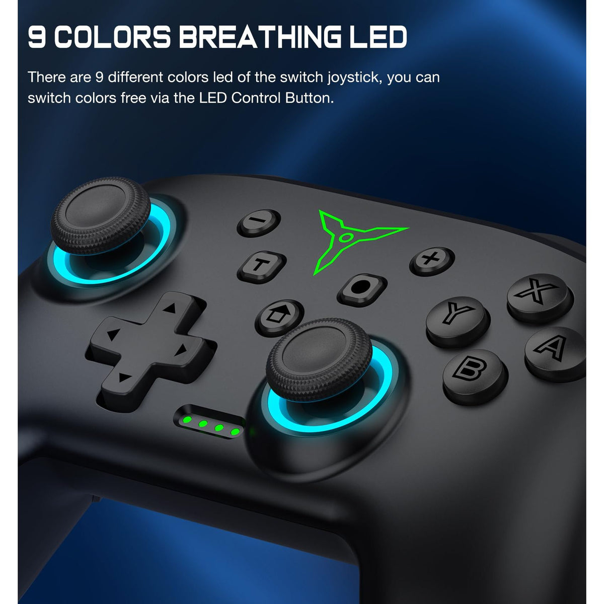Switch Controller, Wireless Switch Controller Compatible with Switch Controller/Switch Lite/OLED, Wireless Switch Controllers Work with iOS/Android/PC with RGB Light, Programmable, TURBO & Wakeup