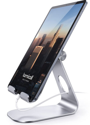 Lamicall iPad Stand Adjustable Tablet Holder, Sturdy Aluminum, Multi-Angle | Dock Stand for 4-13" iPad Pro Air Mini Kindle Tab Switch, All Aluminum Metal, Multi-Angle, Sturdy, Office Desk Accessories