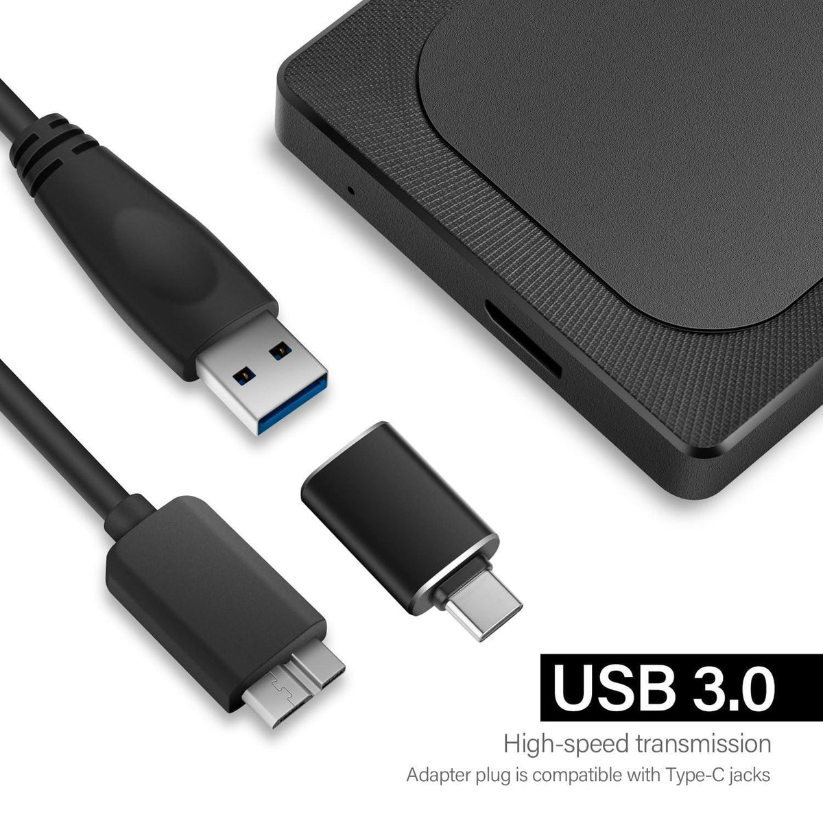 Aiolo Innovation 500GB Ultra Slim Portable External Hard Drive HDD-USB 3.0 for PC, Mac, Laptop, PS4, Xbox one,Xbox 360 Model A4
