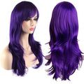 Akstore 28 inch Fashion Wigs Long Wavy Curly Hair Cosplay Wig (Purple)