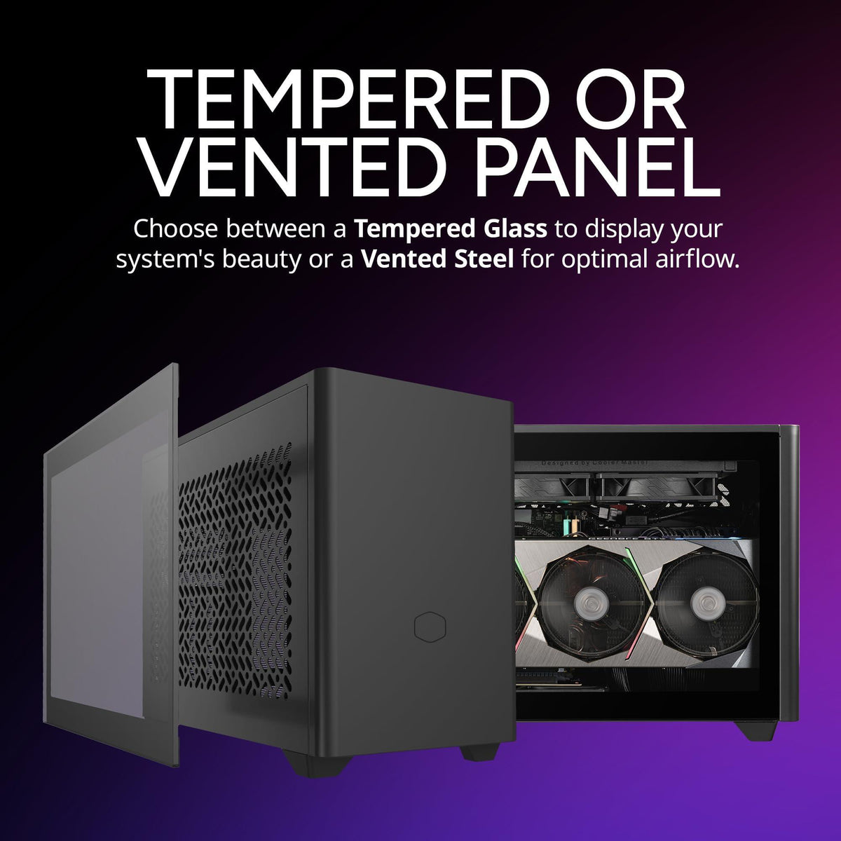 Cooler Master NR200P V2 Mini-ITX PC Case, Top-Mount 240mm|280mm AIO, 357mm Vertical GPU Mount, Only SFX PSU 130mm, Compatible RTX 5080|RX 9090 XT, Tempered Glass, USB Type-C, DIY