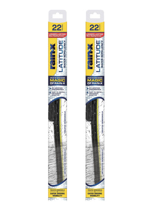 Rain-X 810165 Repellency Water Repellent Wiper Blades, 22" Windshield Wipers (Pack of 2), All Weather Streak-Free for Enhanced Visibility w/ Water Repellency Formula
