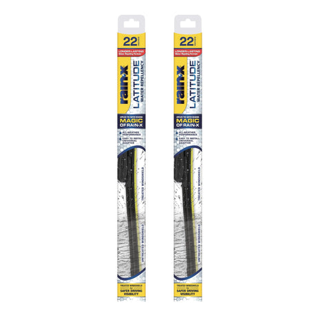 Rain-X 810165 Repellency Water Repellent Wiper Blades, 22" Windshield Wipers (Pack of 2), All Weather Streak-Free for Enhanced Visibility w/ Water Repellency Formula