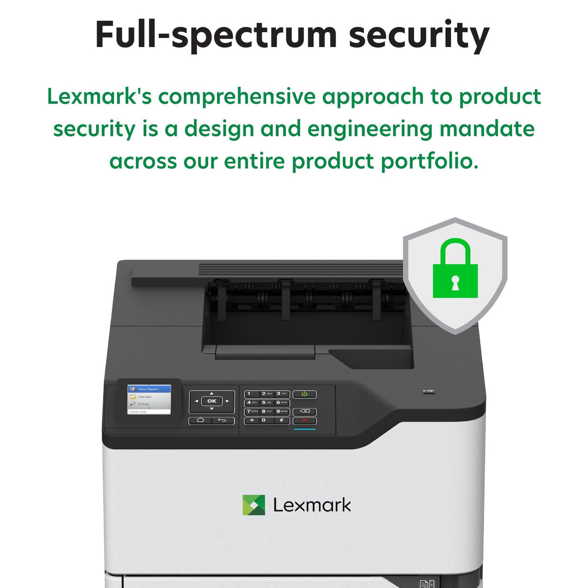 Lexmark MS821dn Monochrome Laser, Duplex (2-Sided) Printing: Integrated Duplex, 2.4-inch Color LCD Display, Print Speed: Up to 55 ppm, Recommended Monthly Page Volume: 3000-50000 Pages(50G0100)
