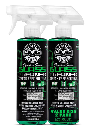 Chemical Guys Glass Cleaner Signature Series 2 Pack (2 x 16 Fl Oz) - Streak-Free Shine for Crystal Clear Windows and Glass, Safe for Cars, Trucks, SUVs, & More - CLD_202_1602