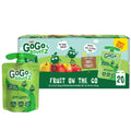 GoGo squeeZ Applesauce and Fruit Puree, Apple Apple, 3.2 oz (Pack of 20), Unsweetened Fruit Snacks for Kids, Gluten Free, Nut Free and Dairy Free, Recloseable Cap, BPA Free Pouches