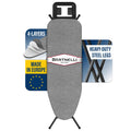 Bartnelli by Rorets Ironing Board Made in Europe | Iron Board with 4 Layered Cover & Pad, Height Adjustable up to 36
