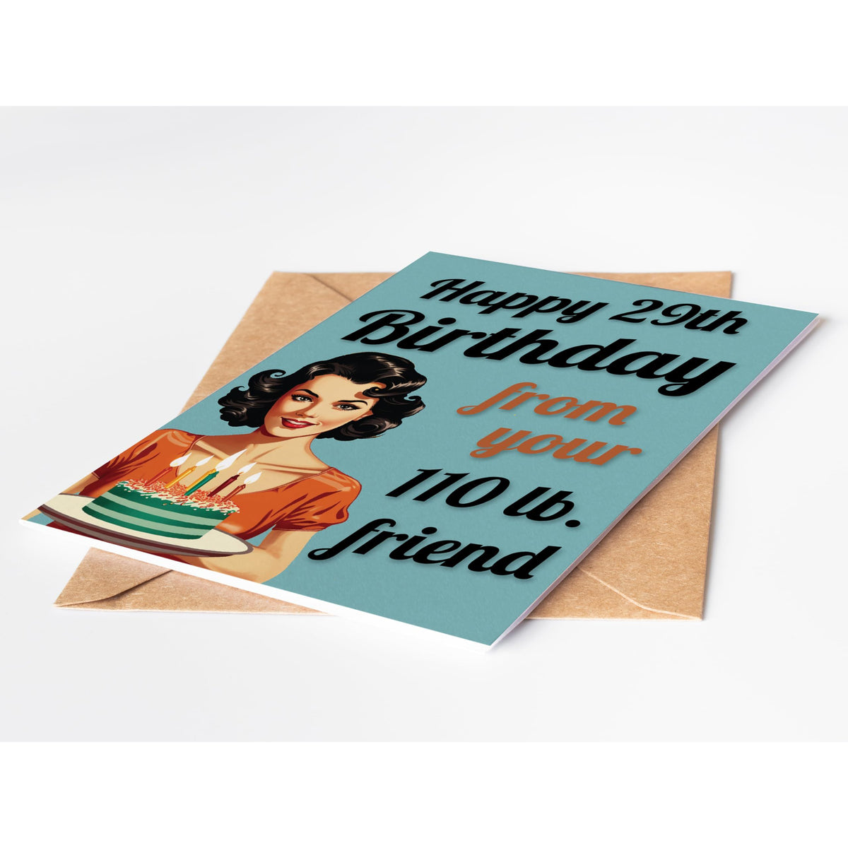 Katie Doodle - Funny Birthday Cards for Women, Friend (Handmade in USA) - Great for 30th, 40th, 50th, 60th, 70th, 75th, 80th, 90th Birthday Gifts for Women Her Friends - Includes 1 Card & 1 Envelope