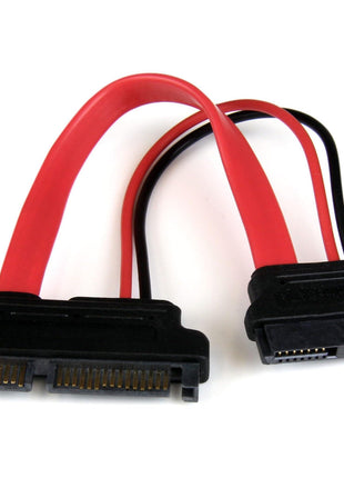 6in Slimline SATA to SATA Adapter with Power - F/M
