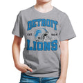 Junk Food Clothing x NFL - Detroit Lions - Team Helmet - Kids Short Sleeve T-Shirt for Boys and Girls - Size Small